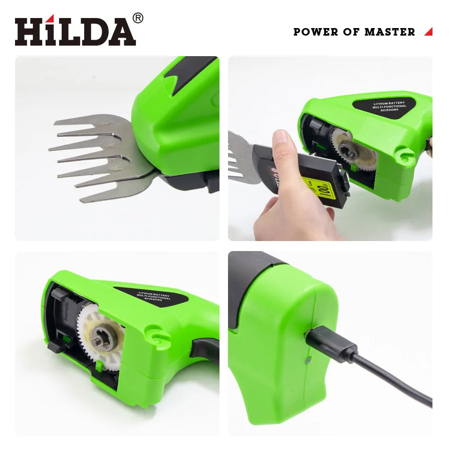 HILDA 2-in-1 Cordless Hedge & Grass Trimmer