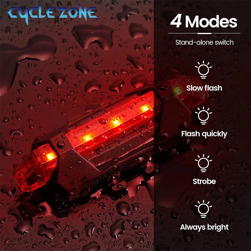 USB Bike Light Set Front & Rear