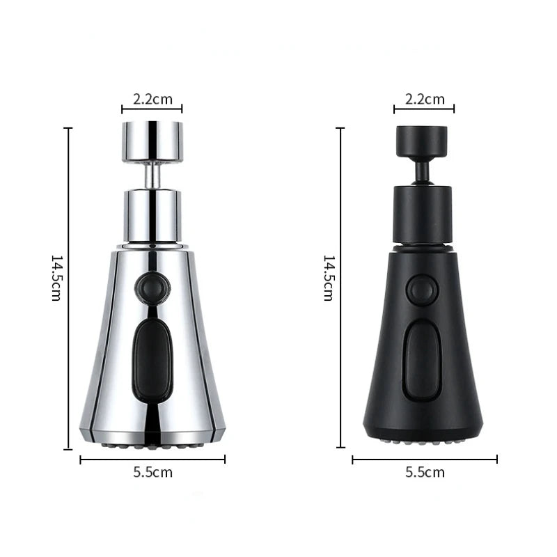 Universal 3-in-1 360° Rotating Kitchen Faucet Tap