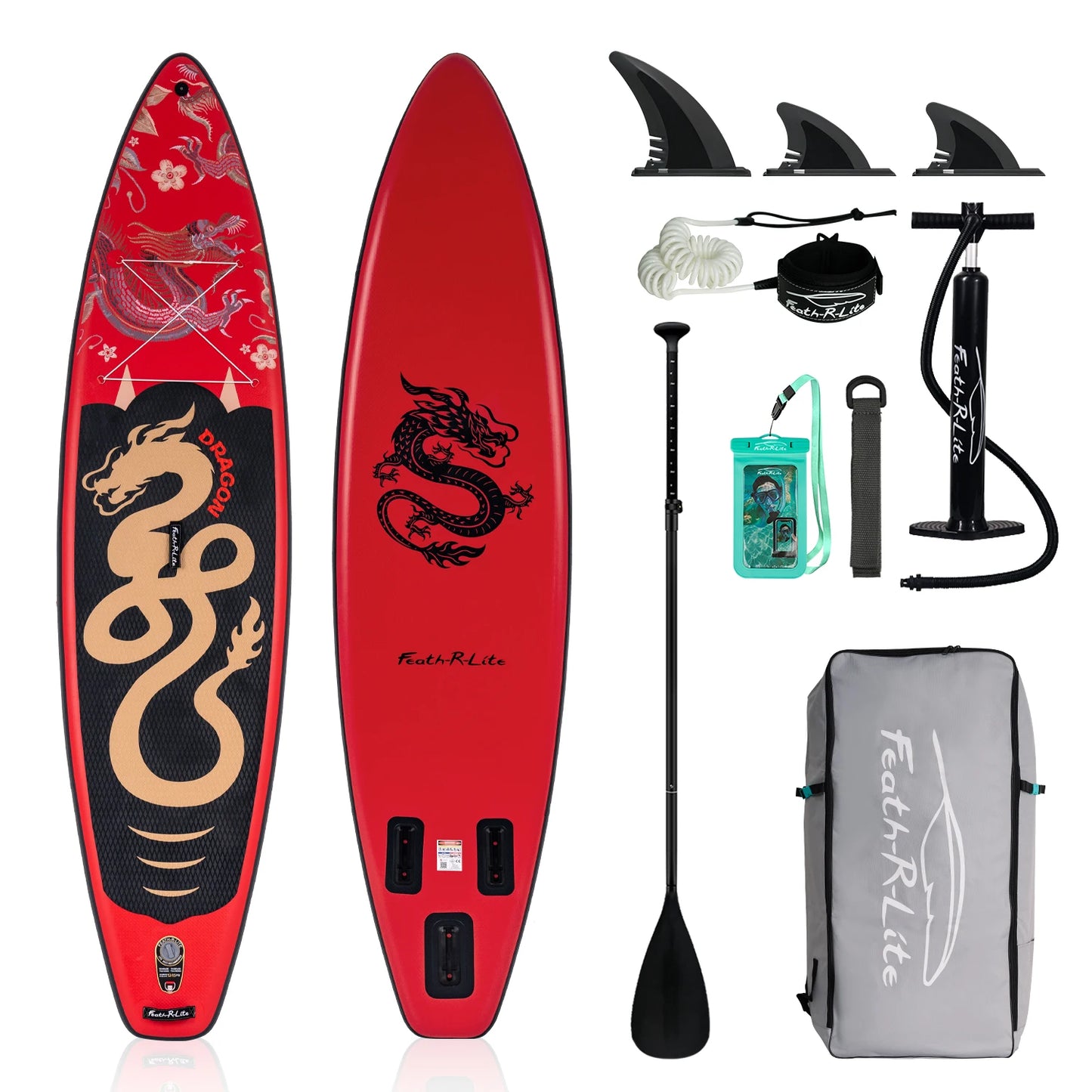 Feath-R-lite 11'6" Dragon Inflatable SUP Board Set