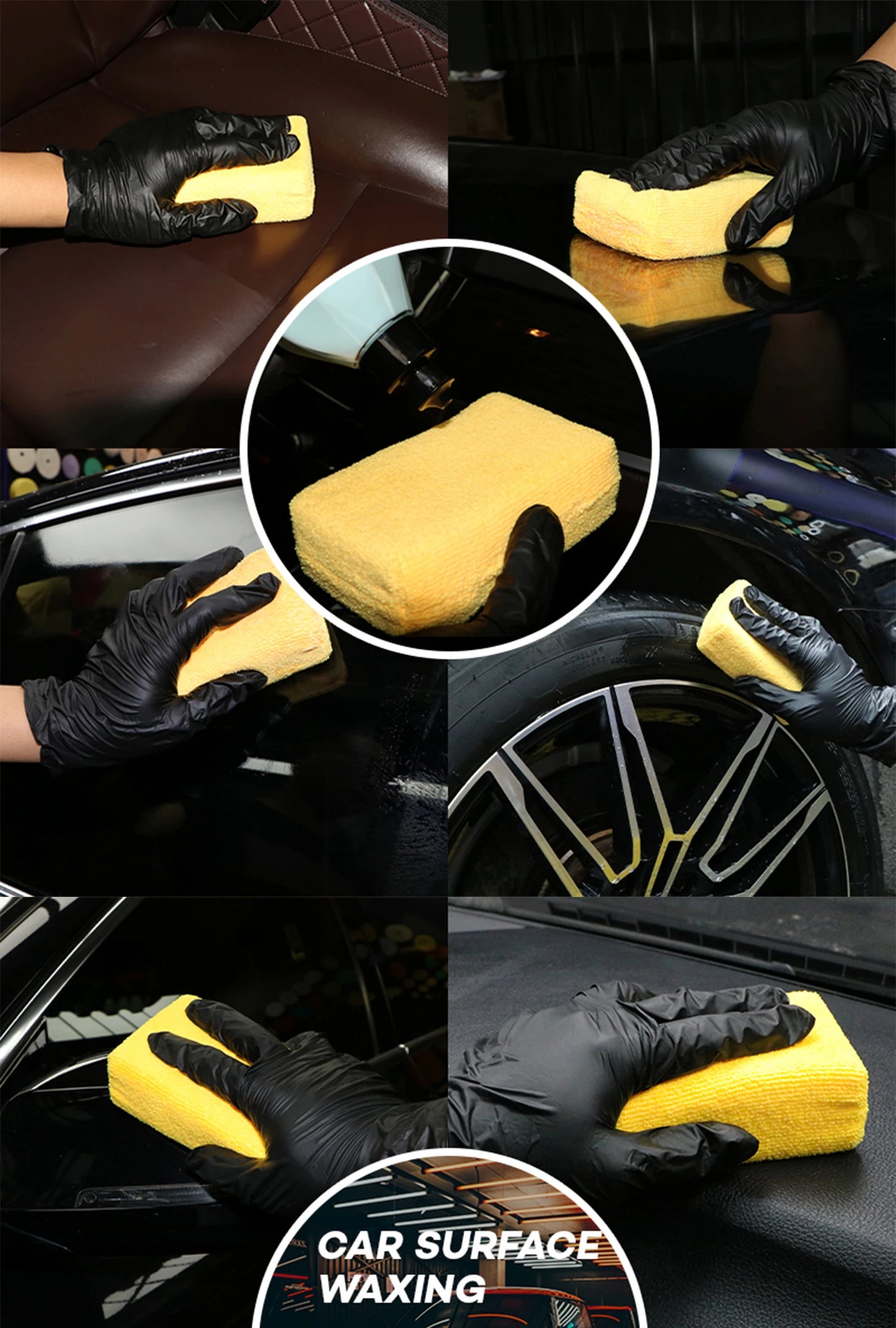 Premium Microfiber Applicator Pads for Car Wash & Wax