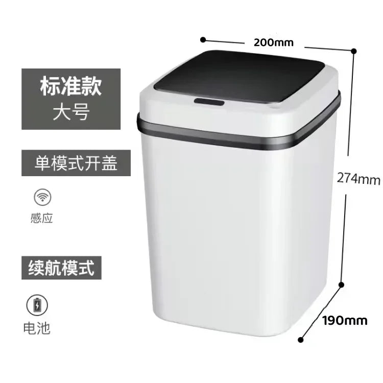 Smart 13L Touchless Trash Can – Waterproof & Odor-Free