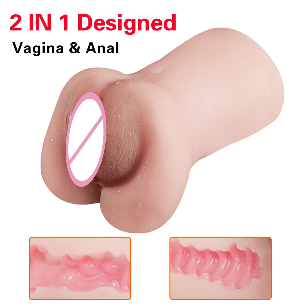 Men’s Aircraft Cup Male Masturbator Soft Realistic Pocket Pussy