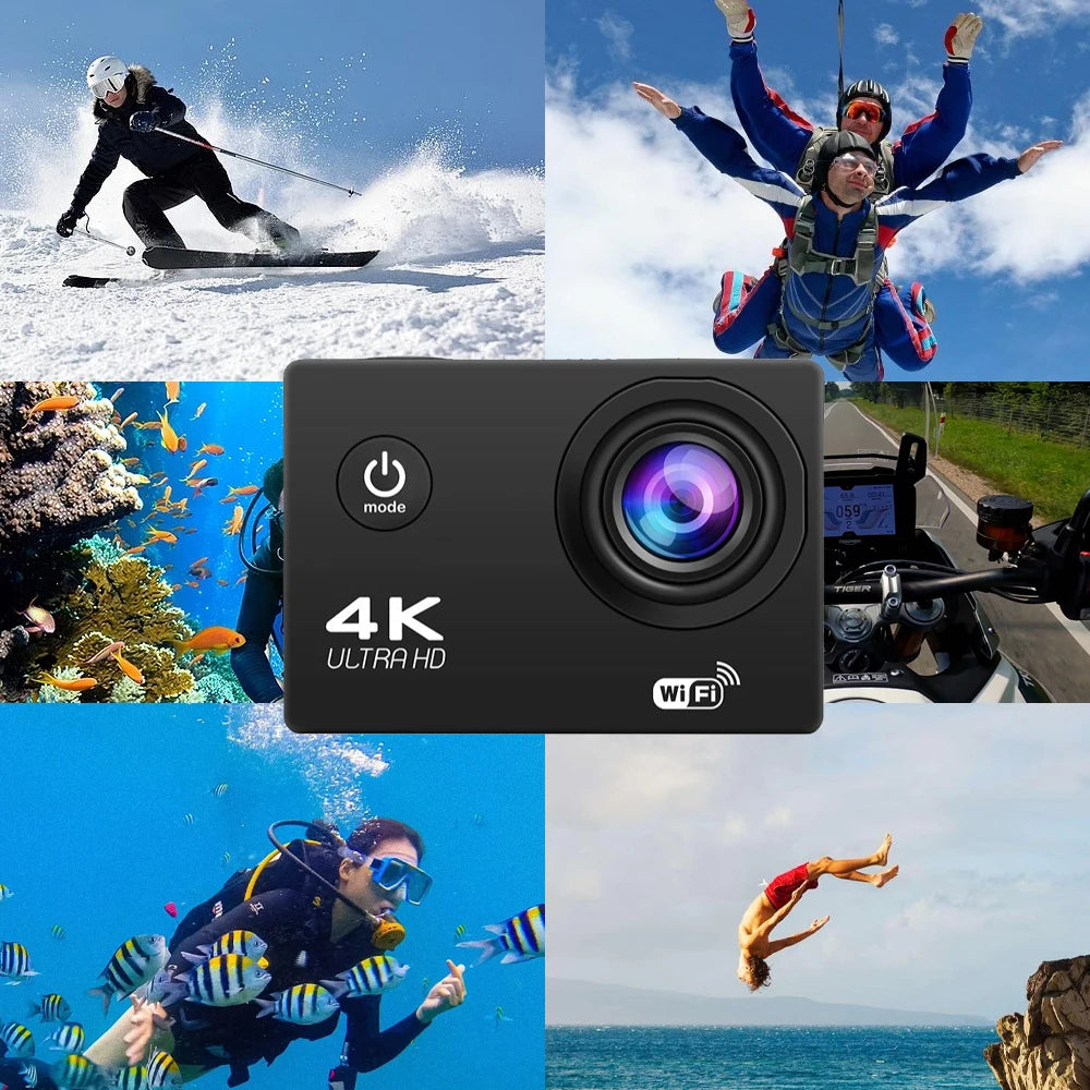Record every thrill with this Ultra HD 4K action camera!