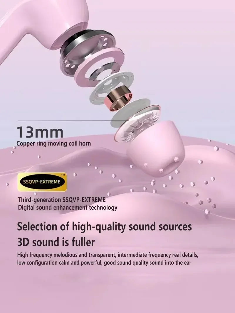 Wireless Bluetooth Earphone Digital Display Stereo Sound Earphones