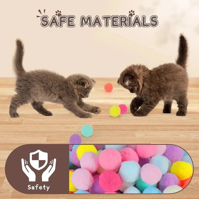 Interactive Cat Toy Mini Shooting Plush Ball
