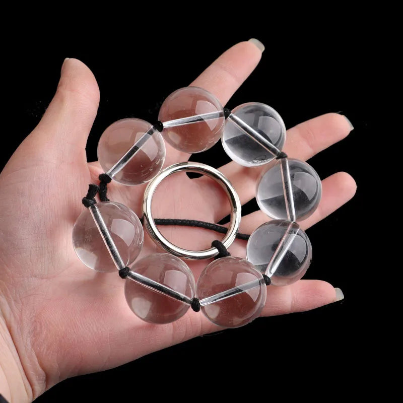5 Sizes Glass Anal Beads Butt Plug Set