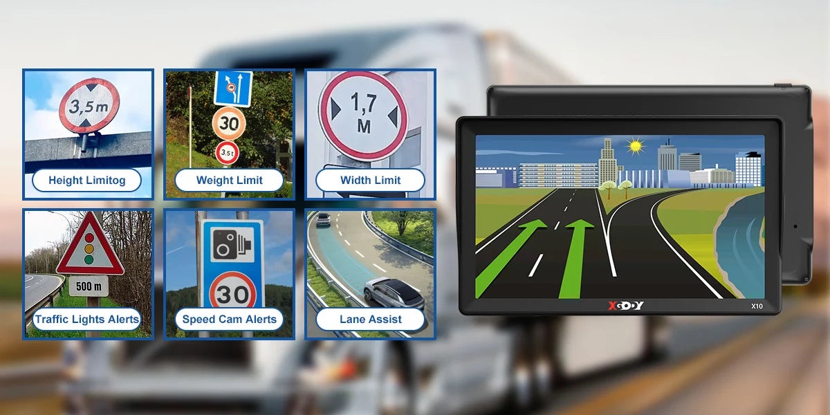 Navigate with precision using the XGODY X10 9" GPS!