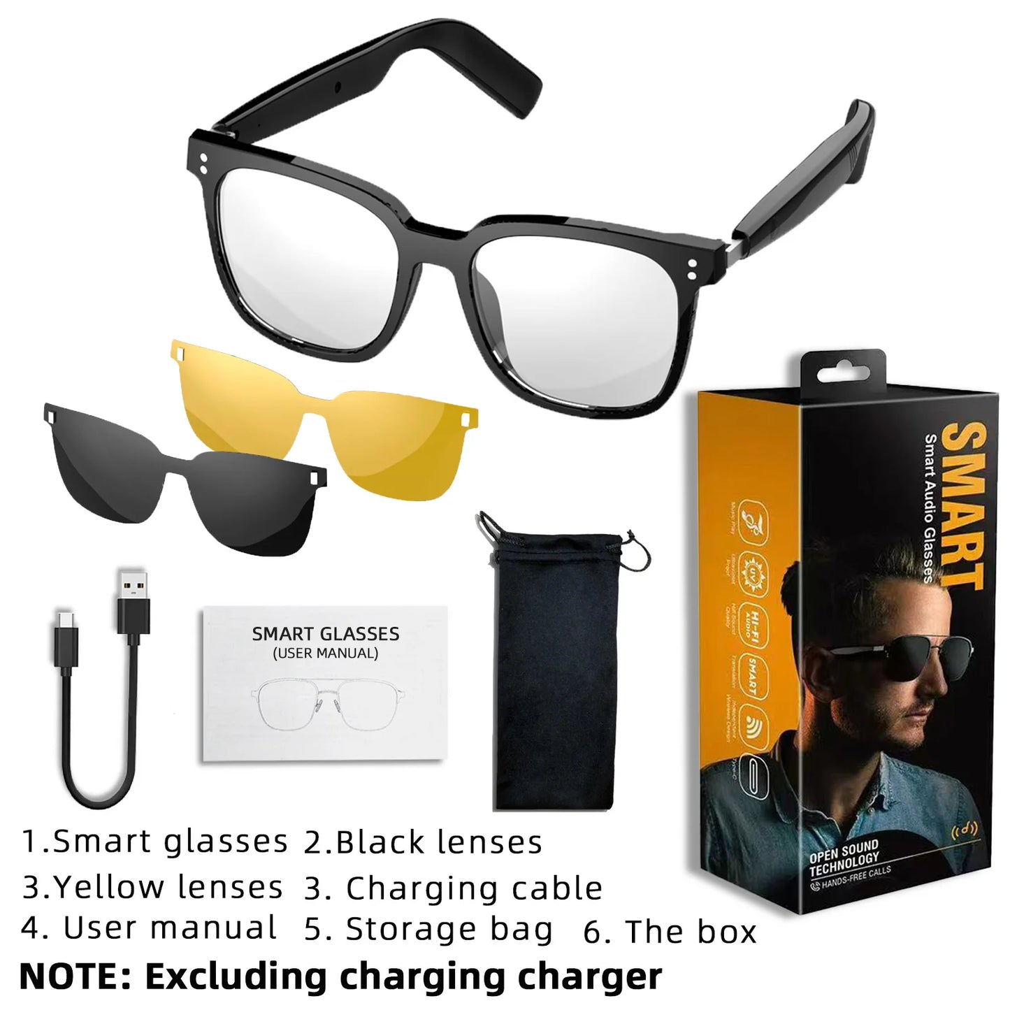 Smart Wireless Multifunction Glasses with HiFi Sound