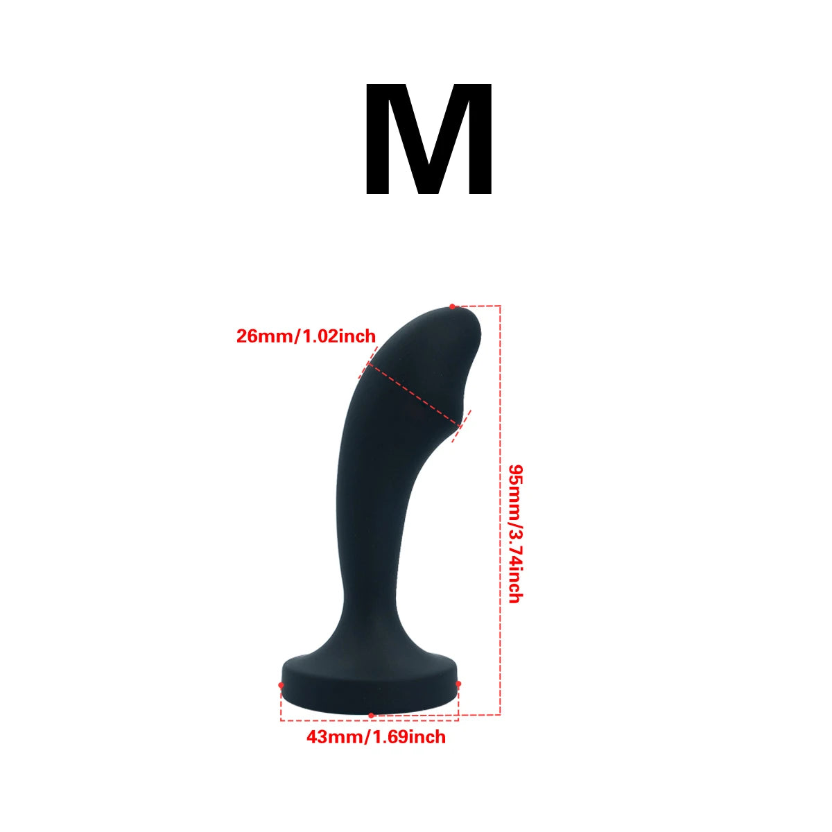 Silicone Anal Plug with Gem Base