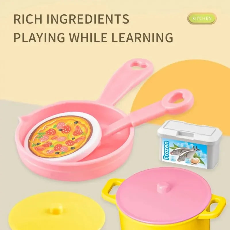 Mini Kitchen Playset for Kids Cooking Fun