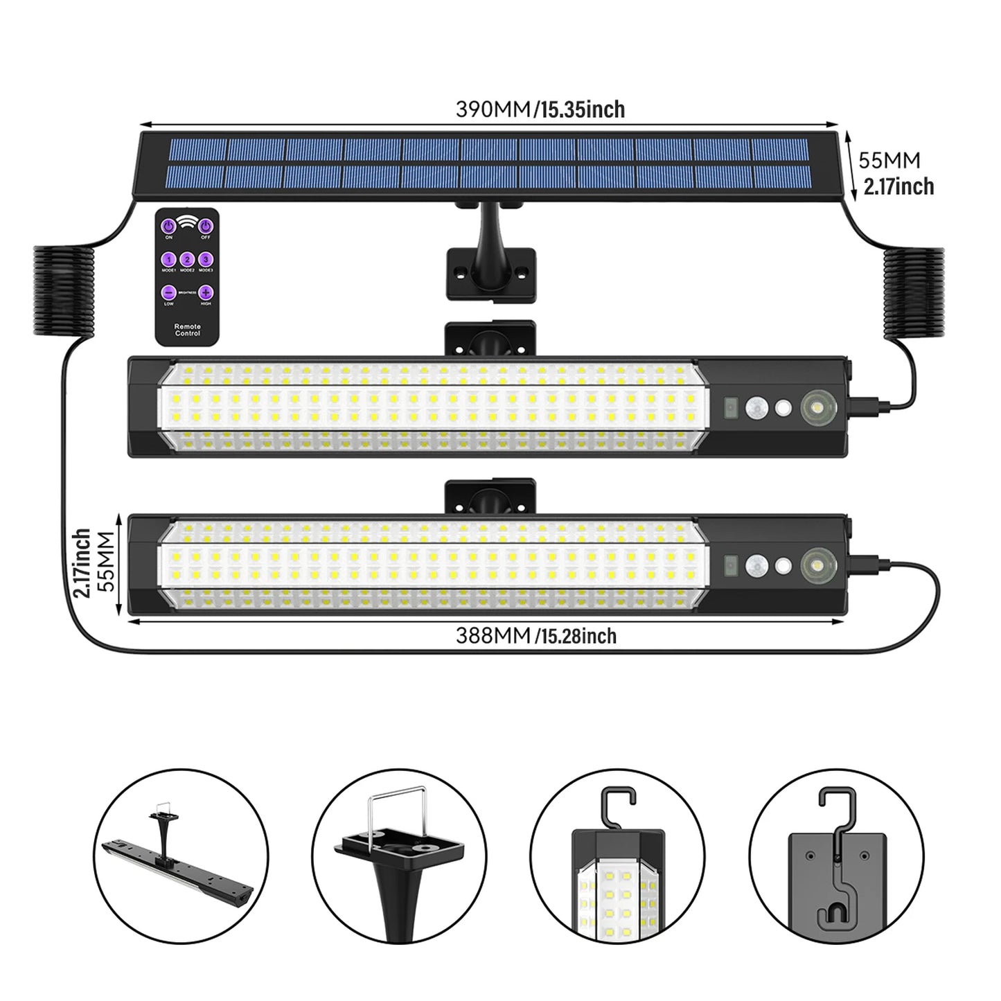 Smart Solar Sensor Wall Sconce LED Light