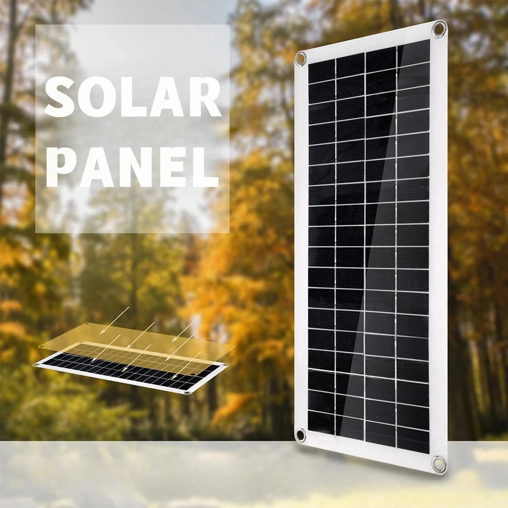 12V Solar Panel Kit with 10A-100A Controller for Outdoor Use