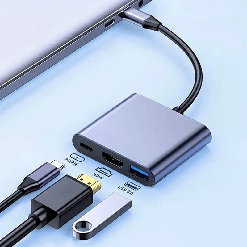 3 in 1 USB Hub USB C to Type-C to HDMI - to USB 3.0
