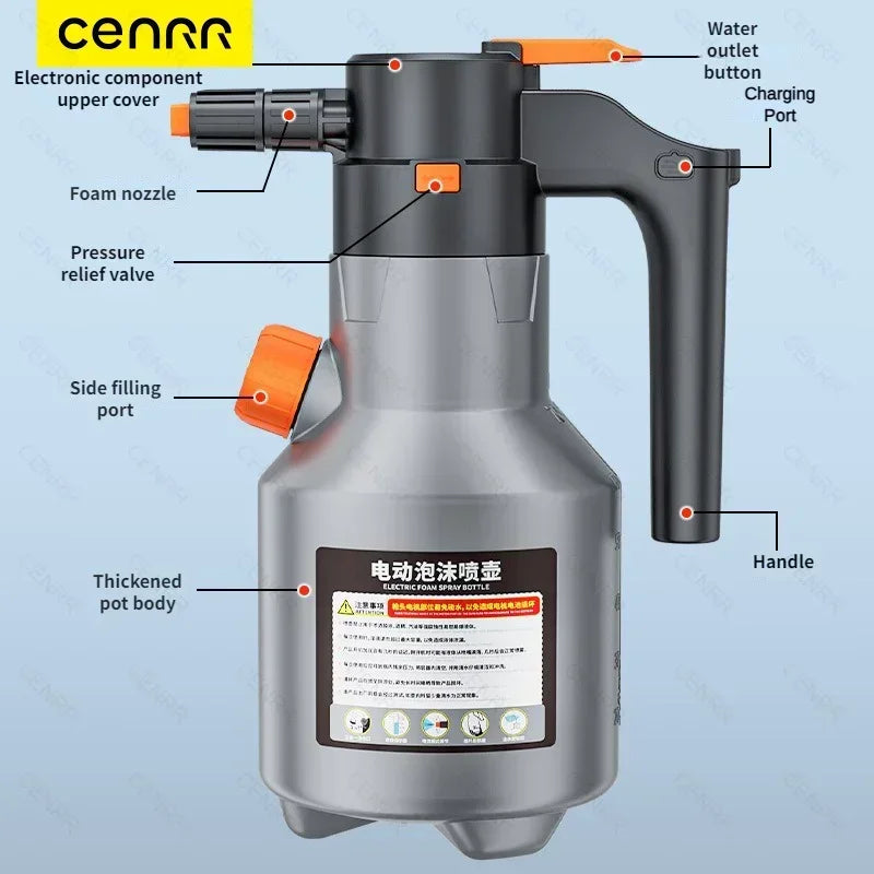 CENRR Electric Foam Sprayer – Power Foam at the Push of a Button!