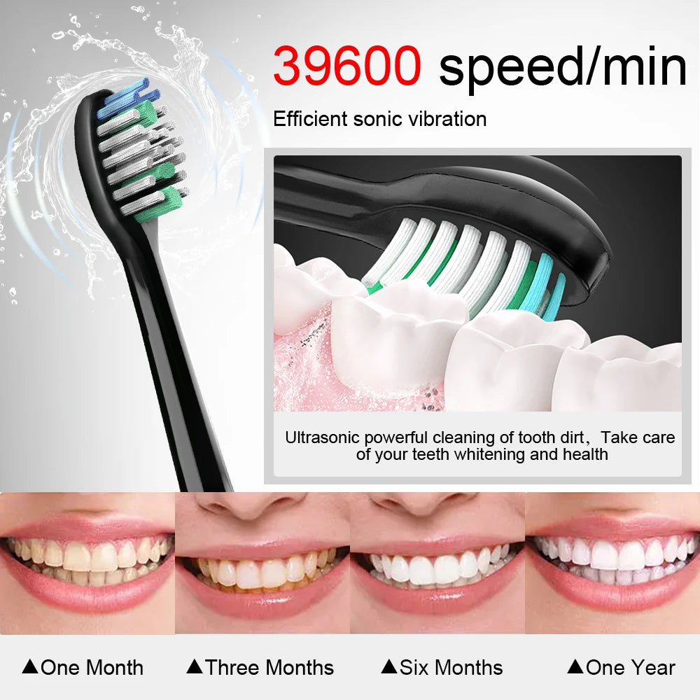 Sarmocare S100 Smart Sonic Toothbrush – 8 Brush Heads