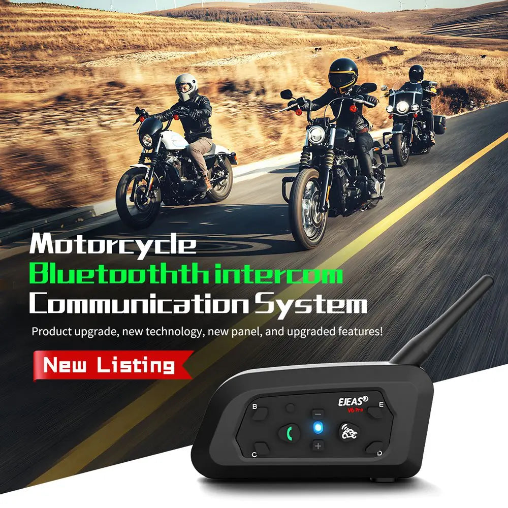 EJEAS V6 PRO+ Bluetooth Motorcycle Intercom 800M