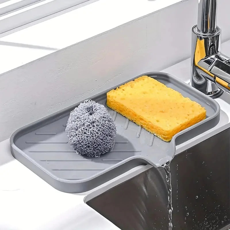 Silicone Sink Storage Tray with Drainage Rack