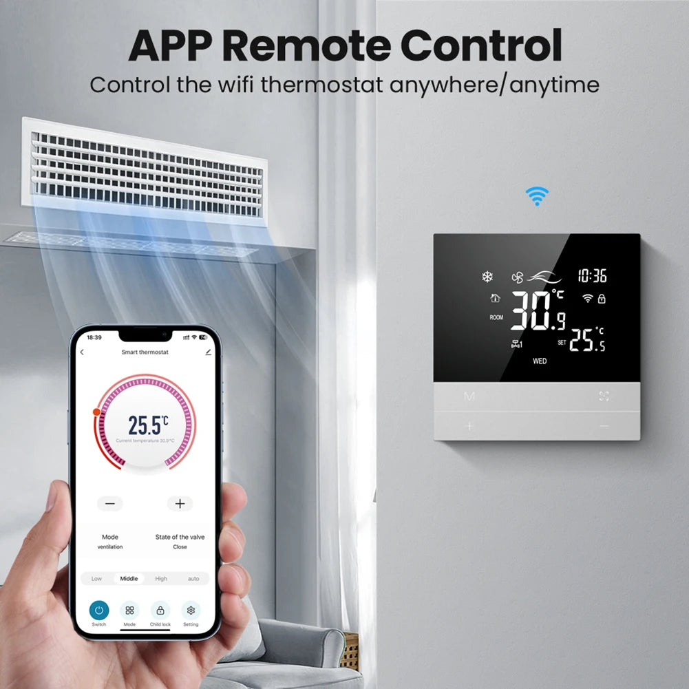 WiFi Smart Thermostat for Central AC System