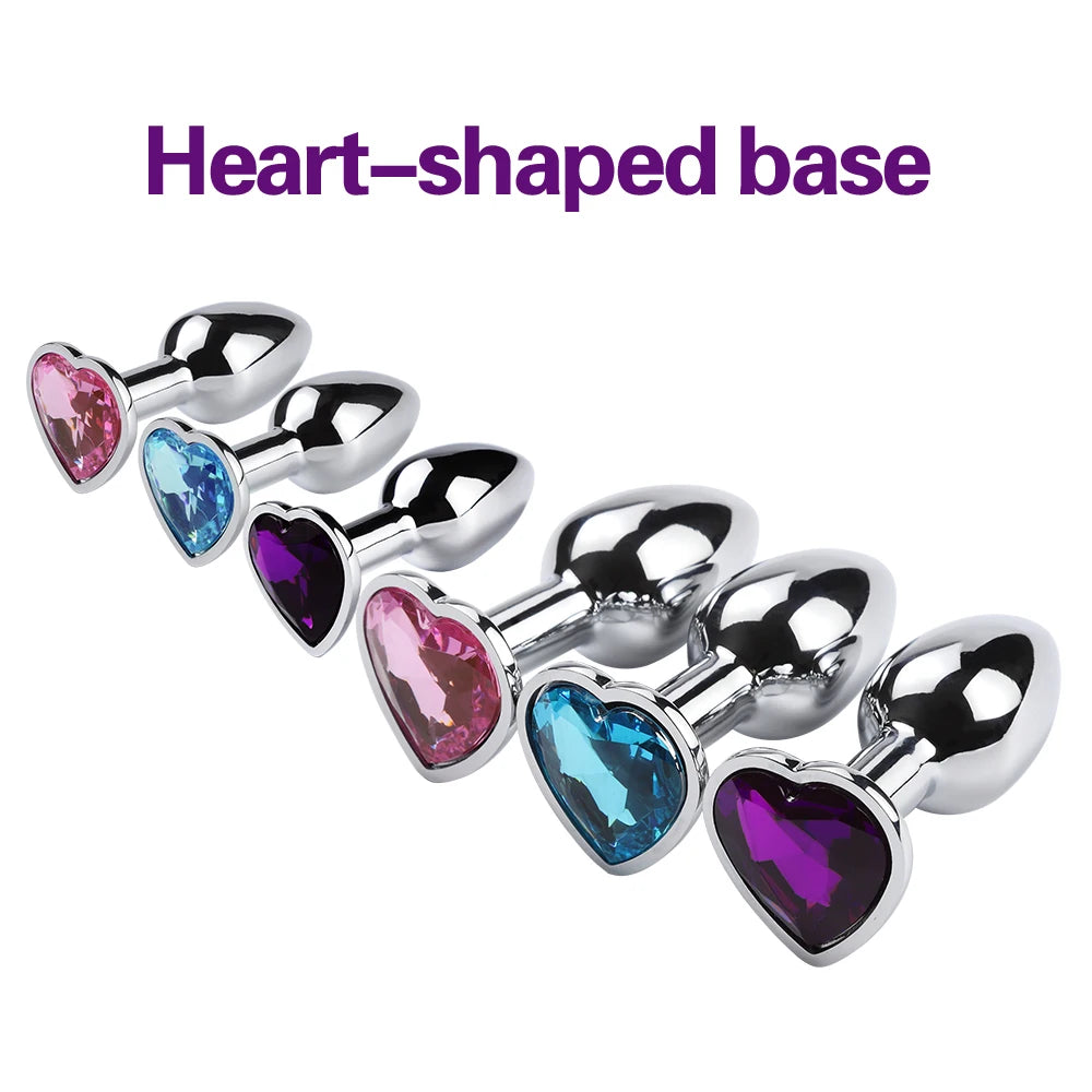 Heart Base Stainless Steel Anal Plug