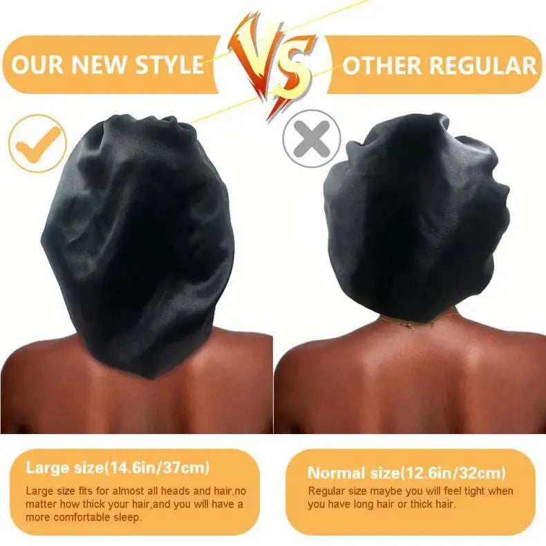 Silk Nightcap for Women with Wide Brim