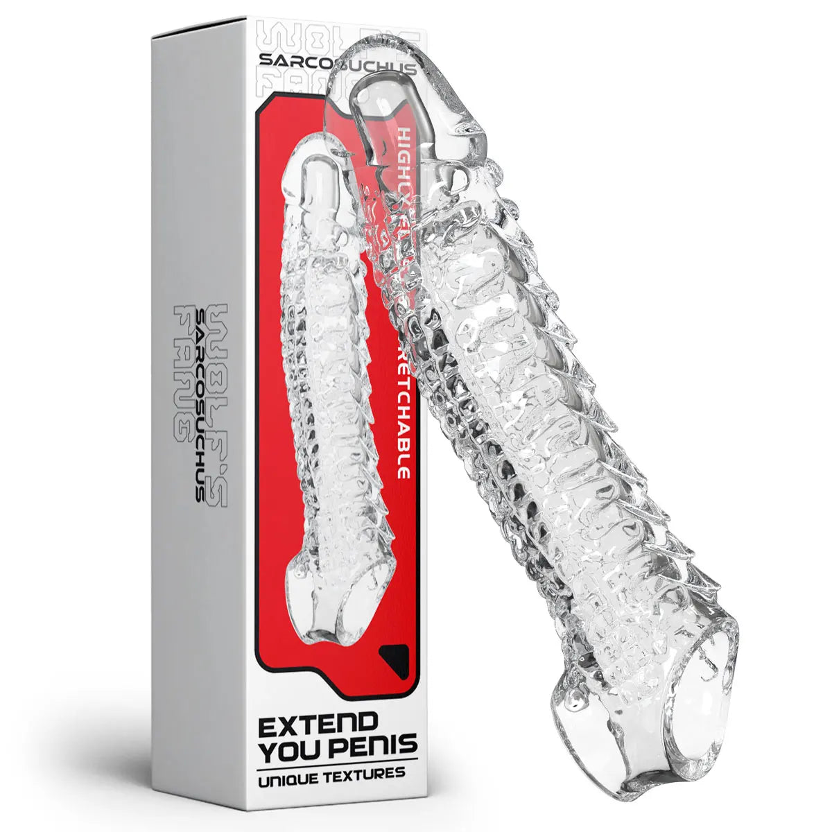 Reusable Silicone Penis Enlargement Sleeve & Cock Rings