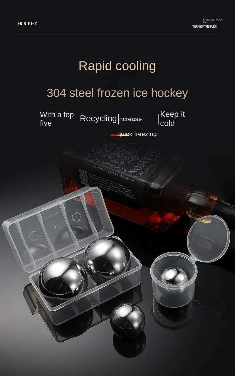 Stainless Steel Round Whiskey Stones Set