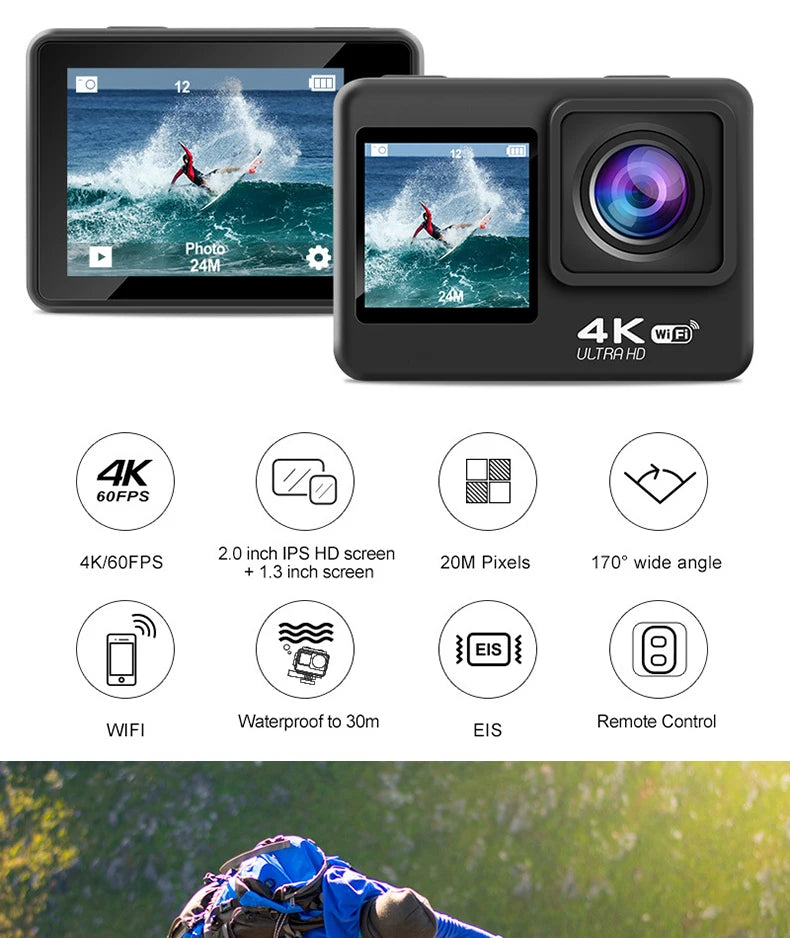 Capture epic moments with this Ultra HD 4K Action Camera!
