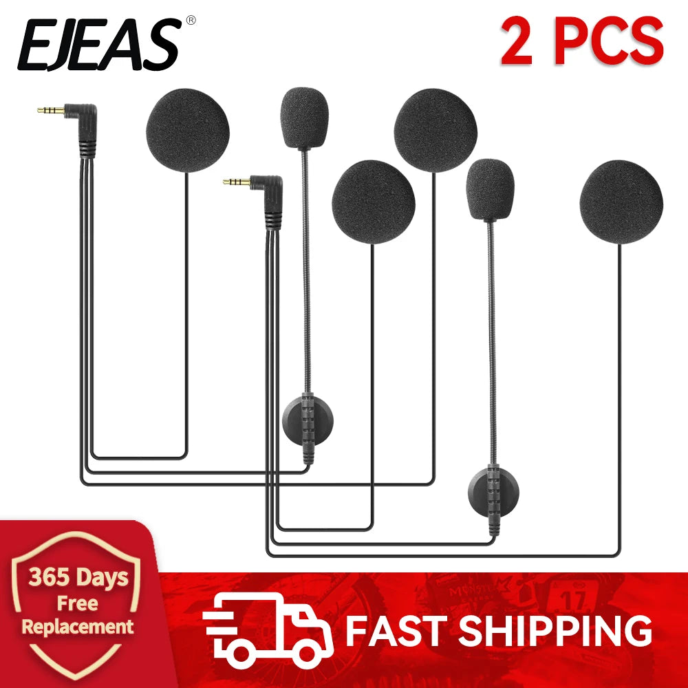 EJEAS V6 Pro/V4 Motorcycle Helmet Intercom Mic & Speaker