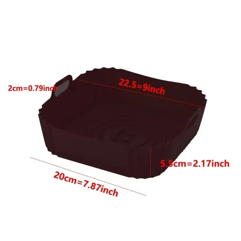 Reusable Silicone Airfryer Pan Liner – Easy Cleaning & Versatile Use