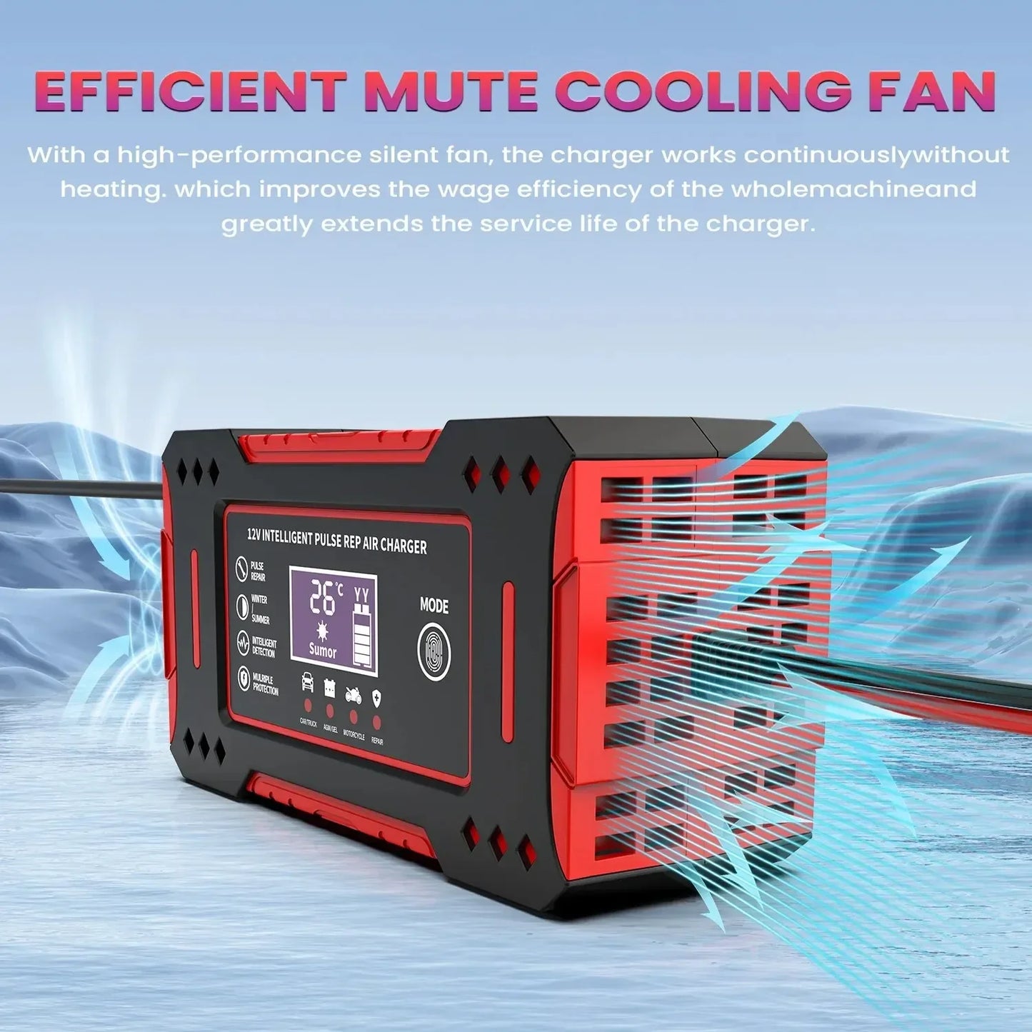 12V 6A Smart Car Battery Charger