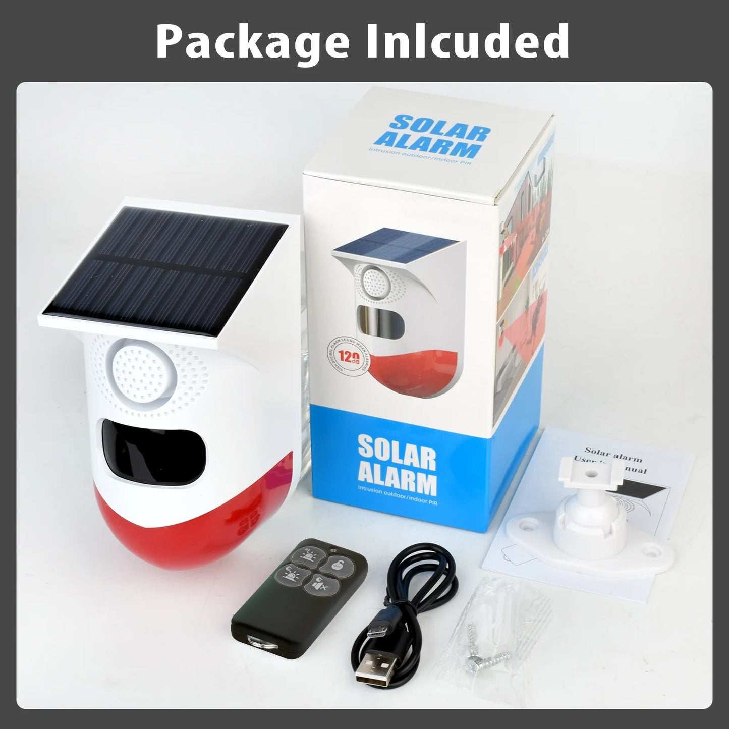 Solar WiFi Outdoor Security Alarm Sensor