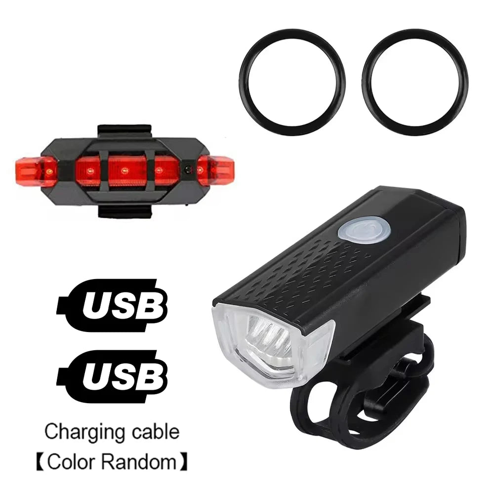 USB Bike Light Set Front & Rear