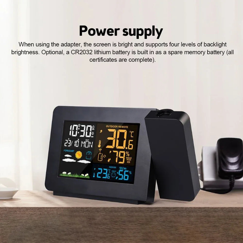 Smart Atomic Clock with Wireless Sensor & Projection
