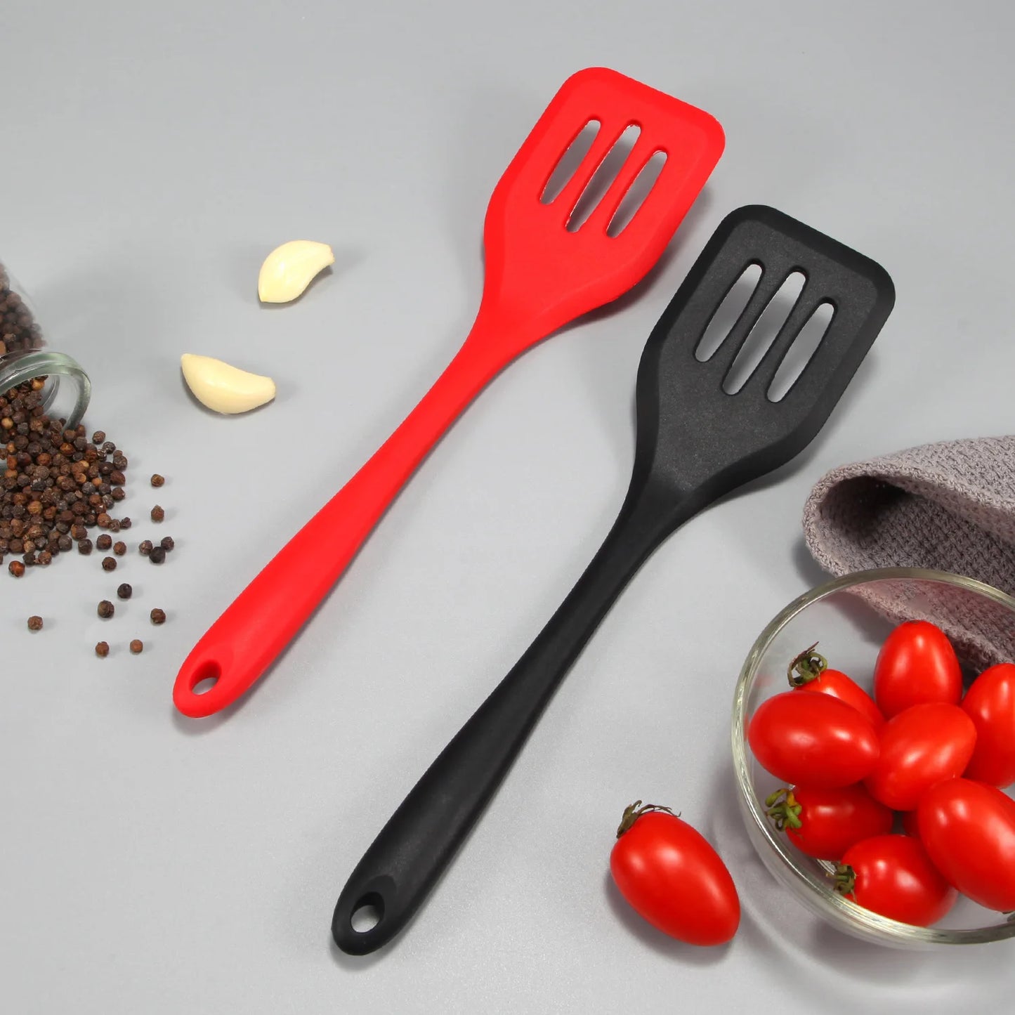 Silicone Slotted Turner Spatula for Cooking