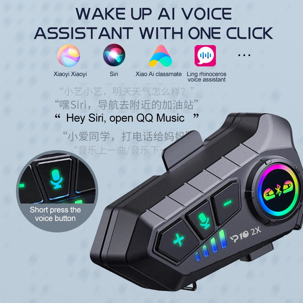 Kebidumei YP10 Bluetooth 5.3 Motorcycle Intercom