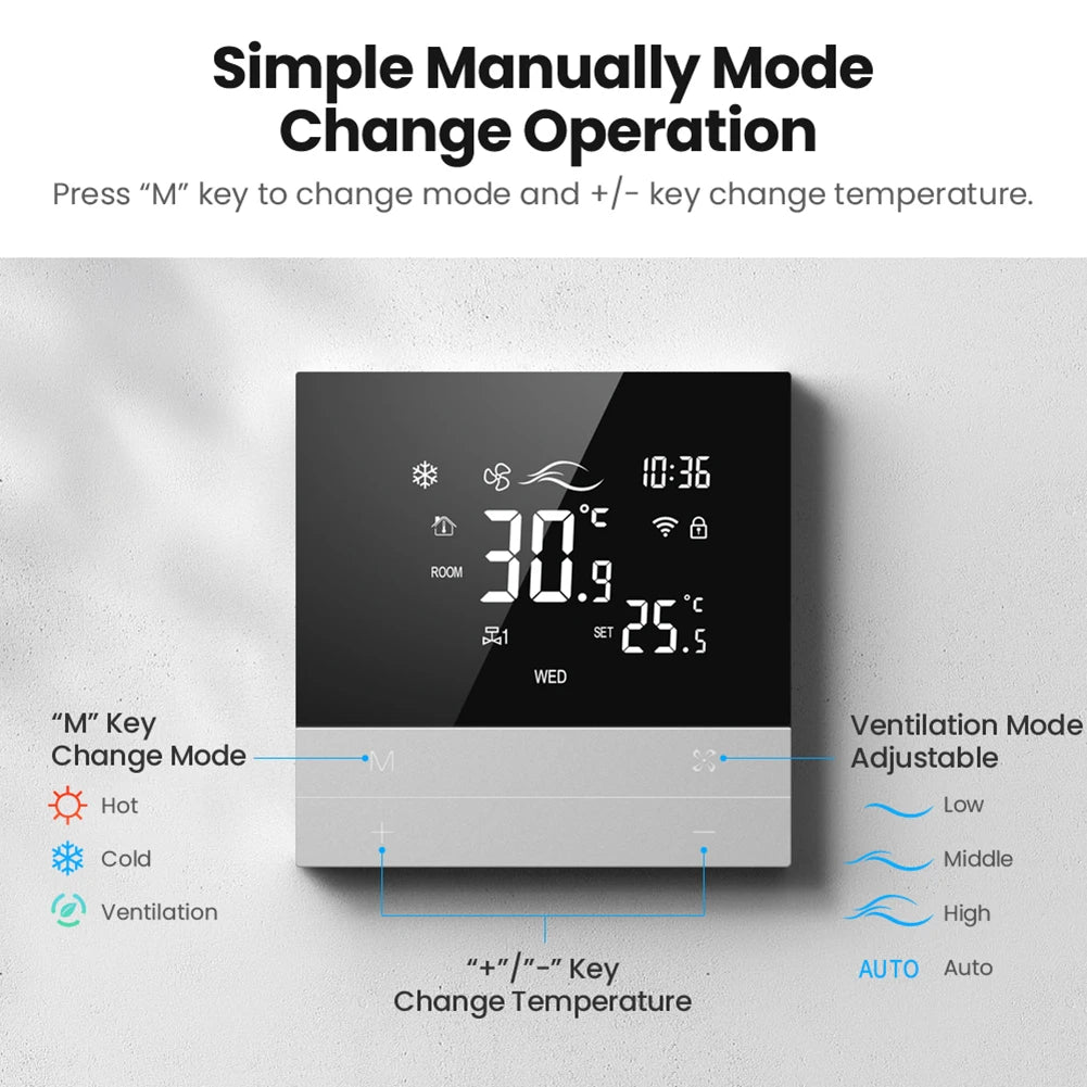 WiFi Smart Thermostat for Central AC System