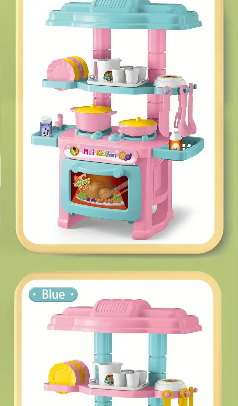 Mini Kitchen Playset for Kids Cooking Fun