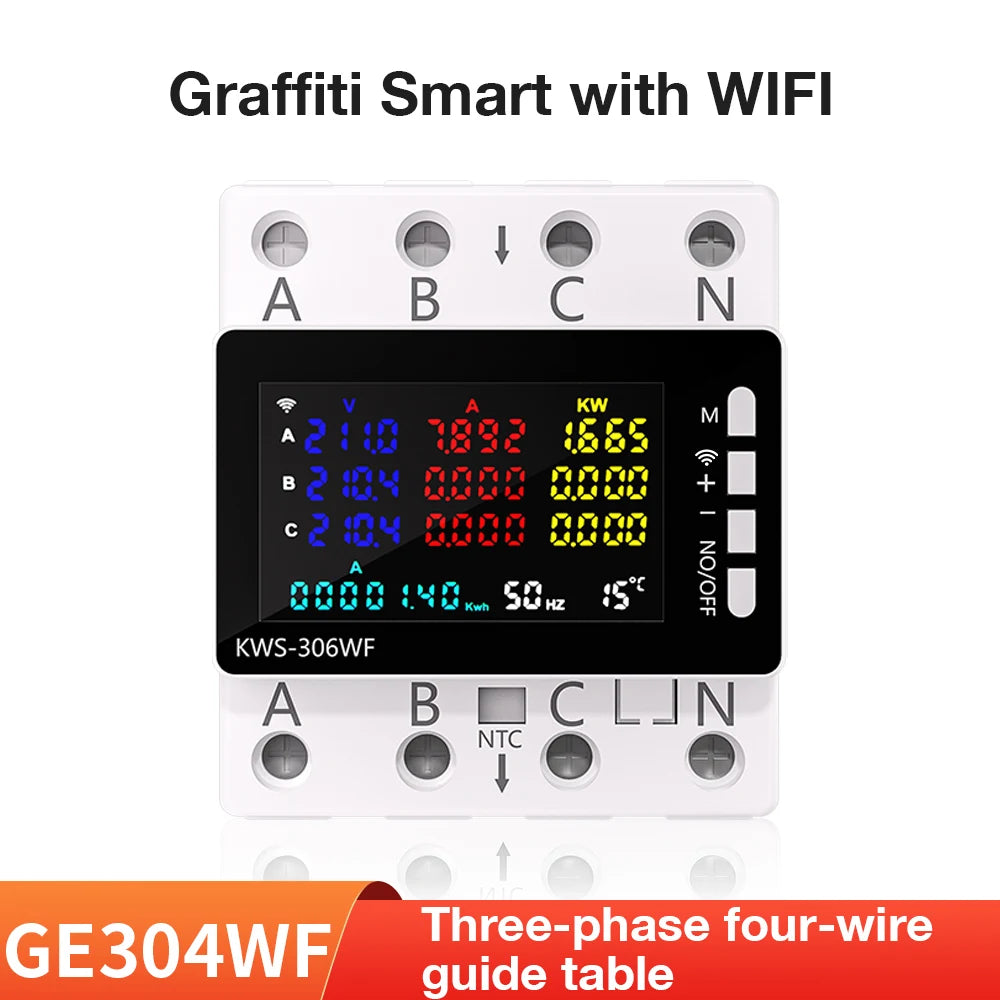 WiFi Smart 3-Phase Power Energy Meter