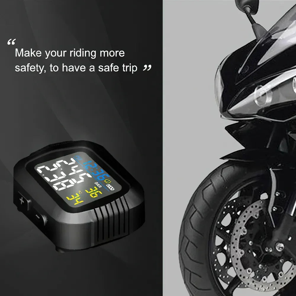 Motorcycle TPMS Tire Pressure Monitoring System Real-Time