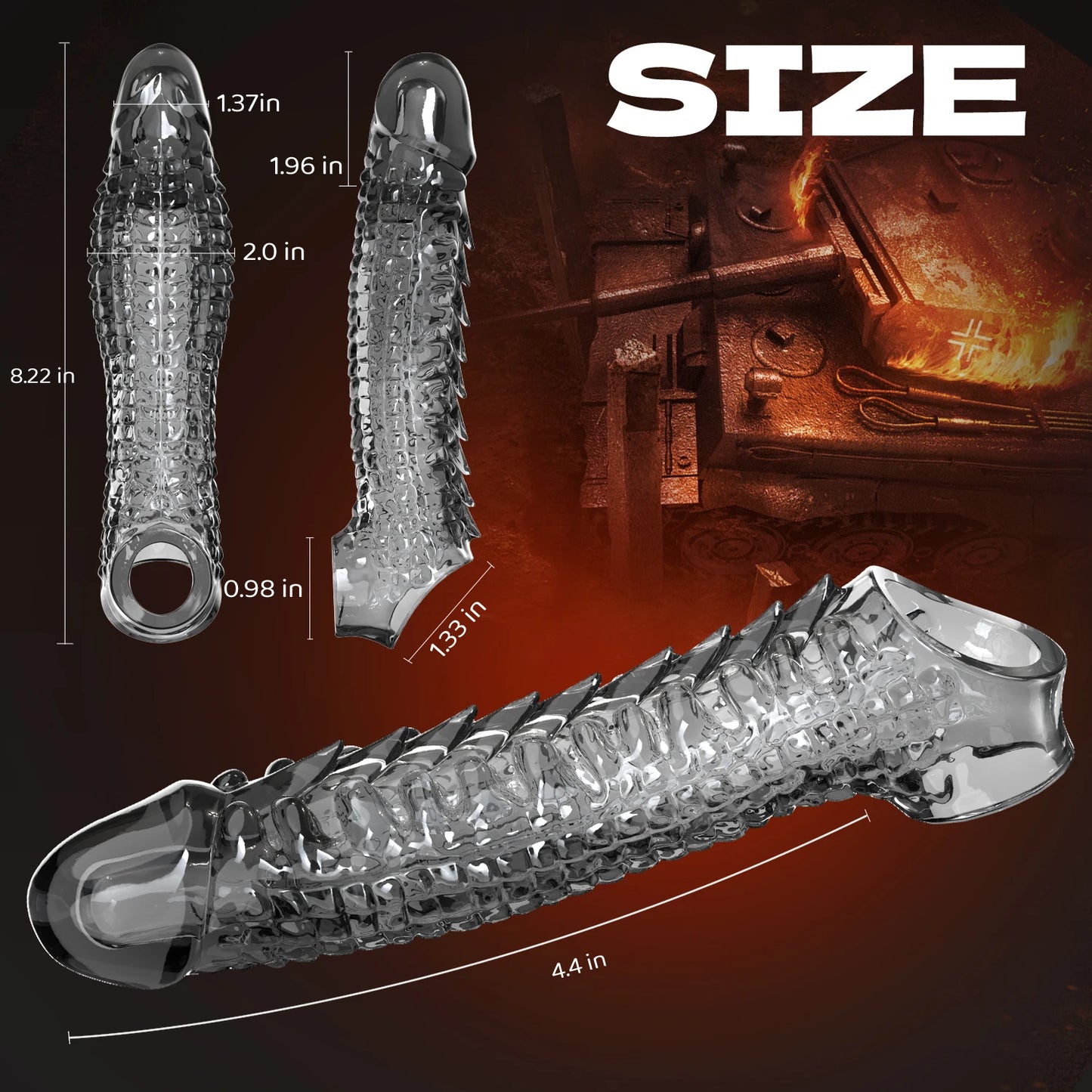 Reusable Silicone Penis Enlargement Sleeve & Cock Rings