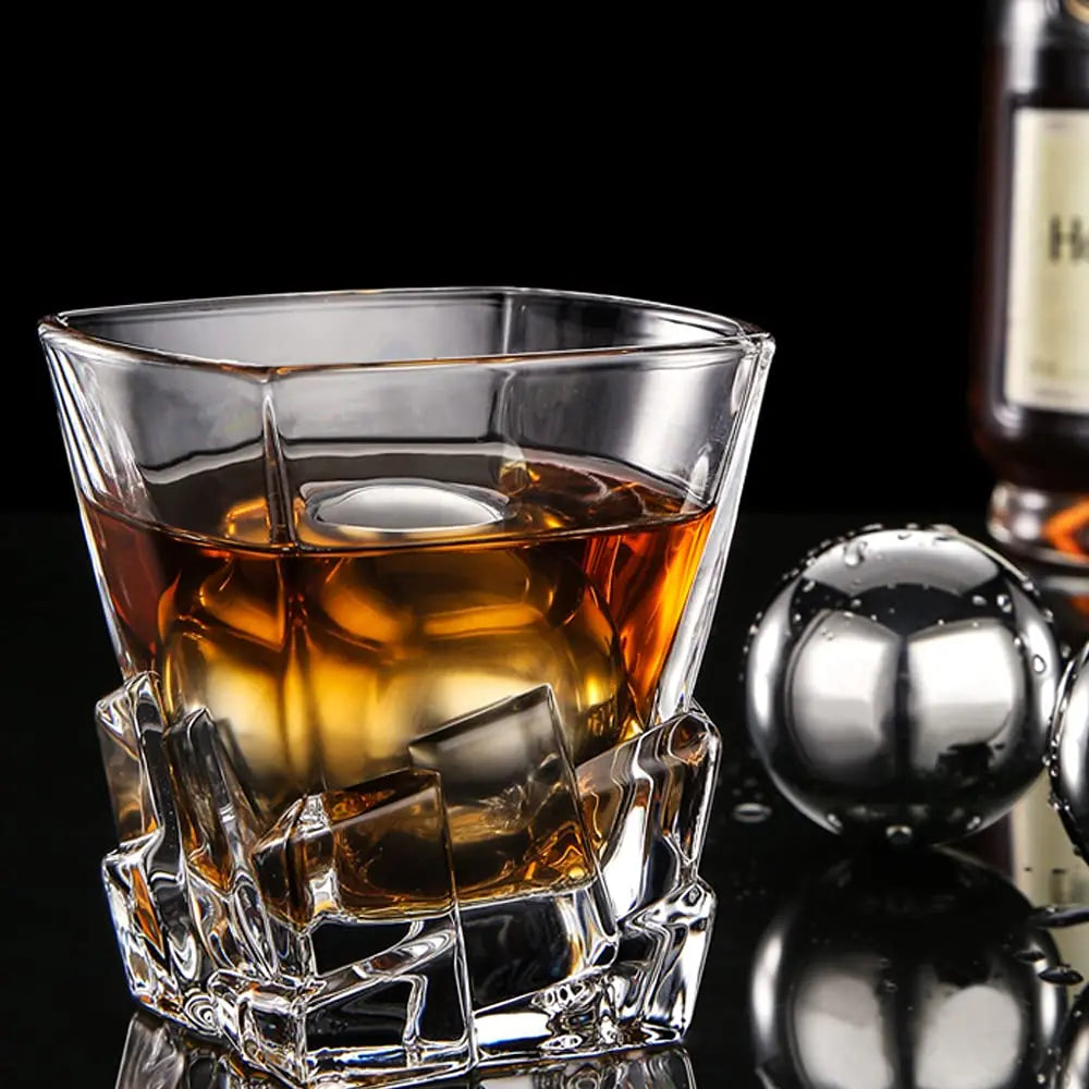 Stainless Steel Round Whiskey Stones Set