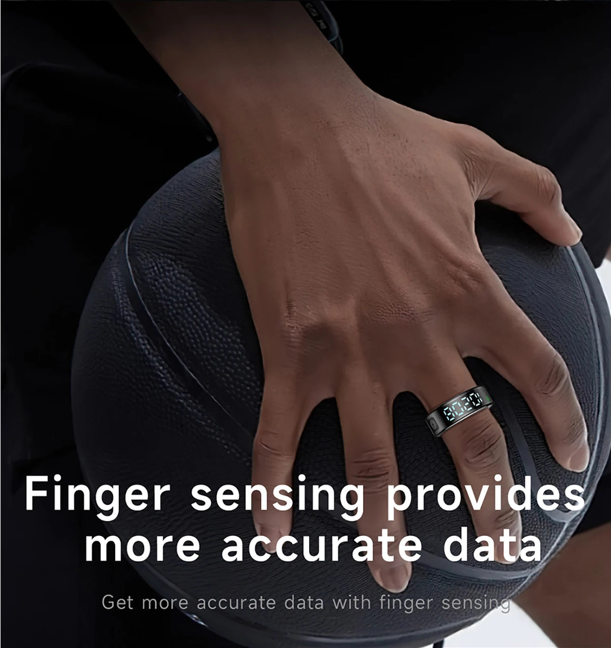 Smart Ring 5ATM Waterproof with Gesture Control