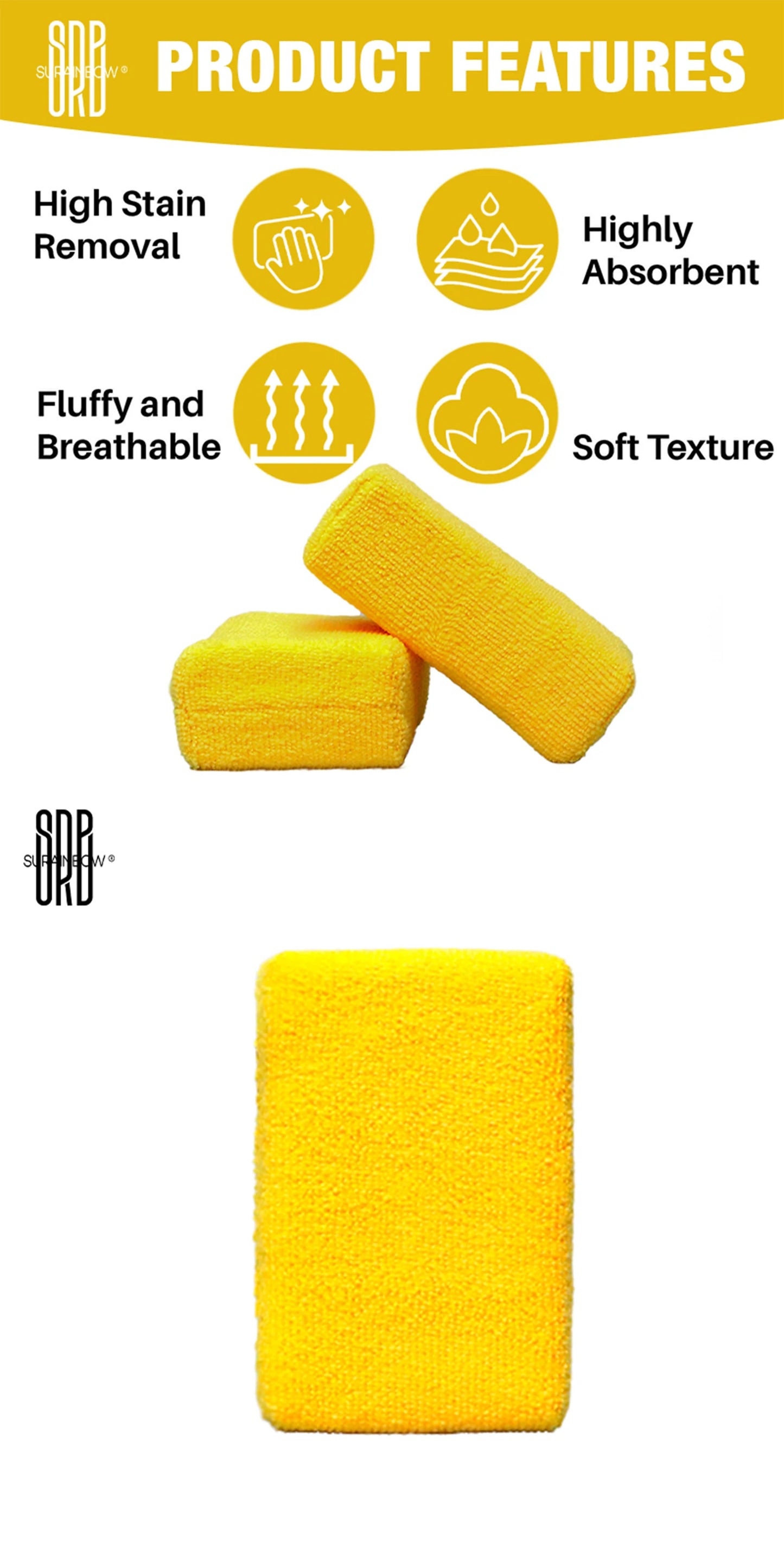 Premium Microfiber Applicator Pads for Car Wash & Wax