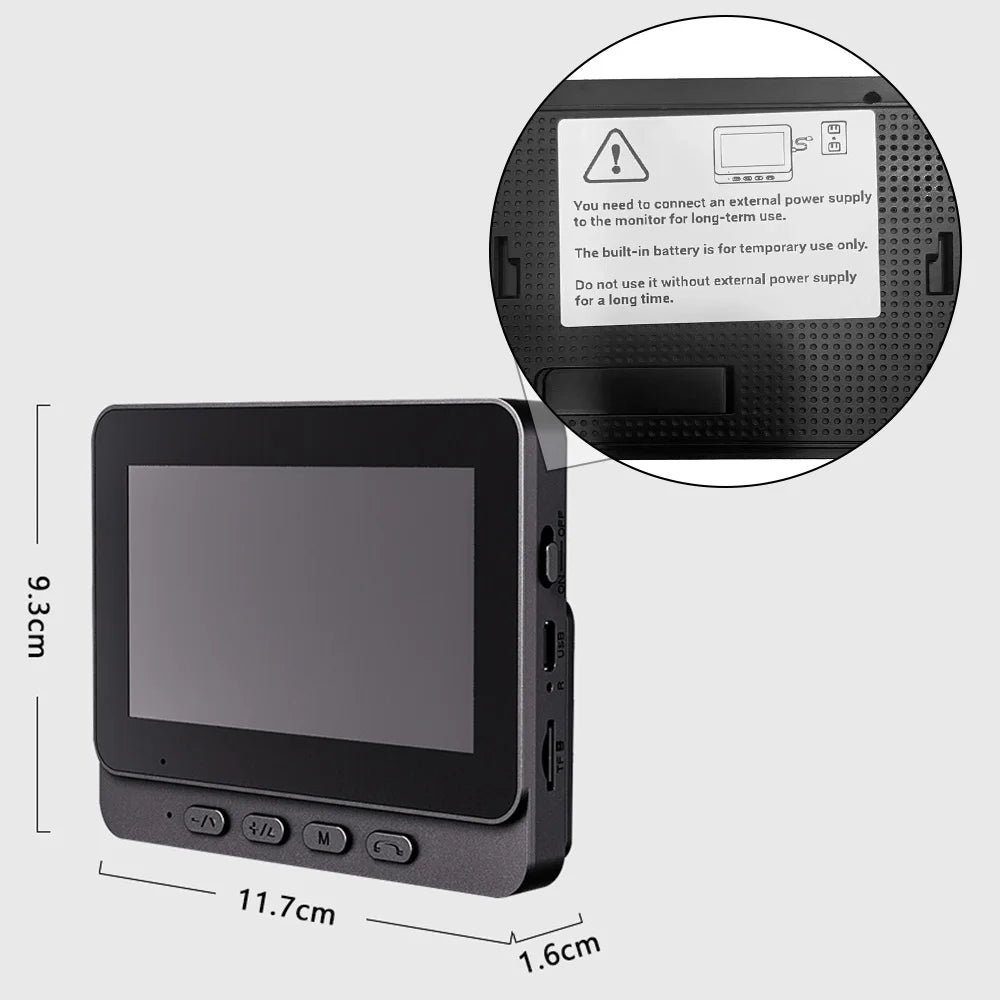 4.3" IPS Wireless Video Intercom Doorbell