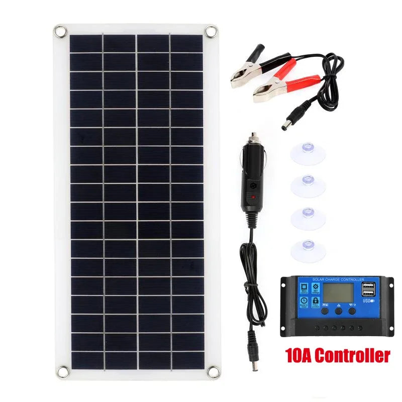 300W Solar Panel Kit 12V USB with 10-60A Controller