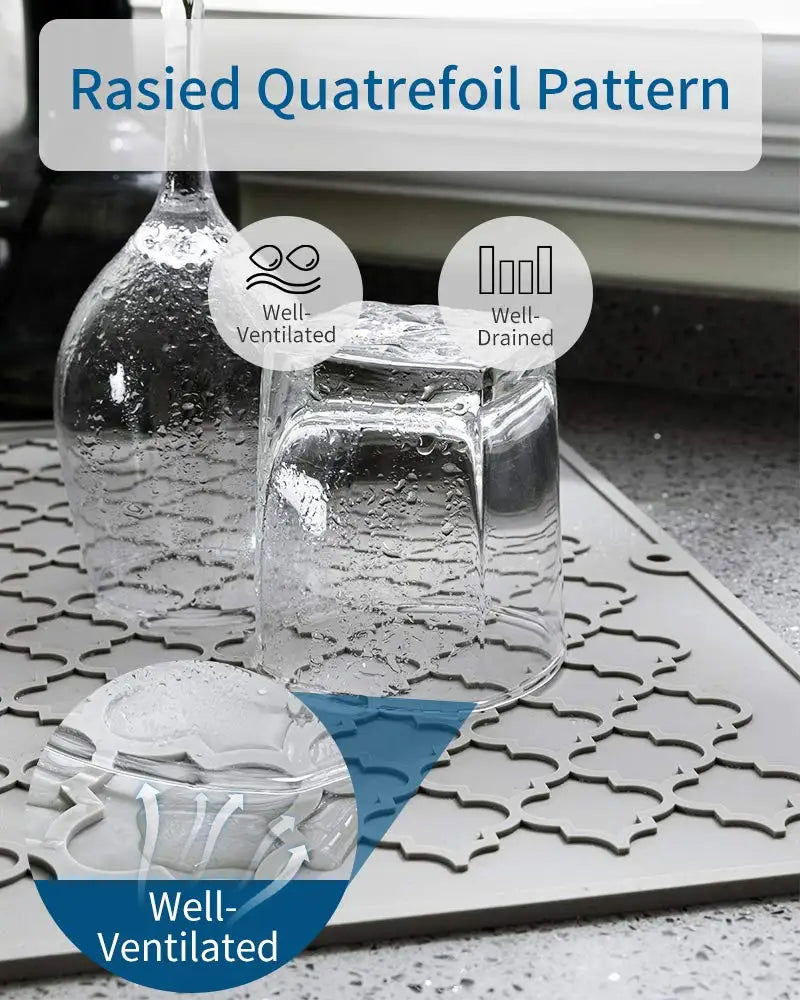 Silicone Drying Mat Non-Slip Heat Resistant Kitchen