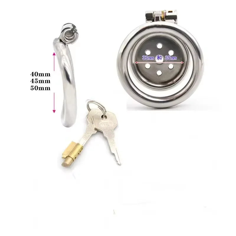 Metal Male Chastity Device with Urethra Tube