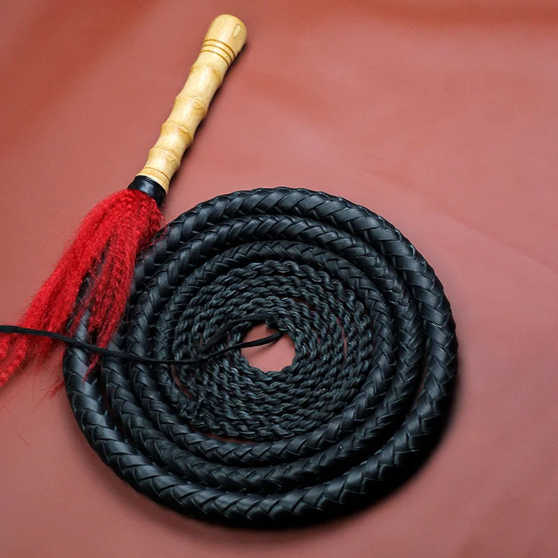Cowhide Martial Arts Whip for Wushu & Fitness