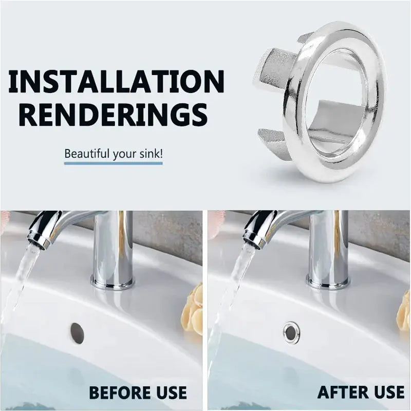 4Pcs Overflow Drain Cover for Sink & Bathtub